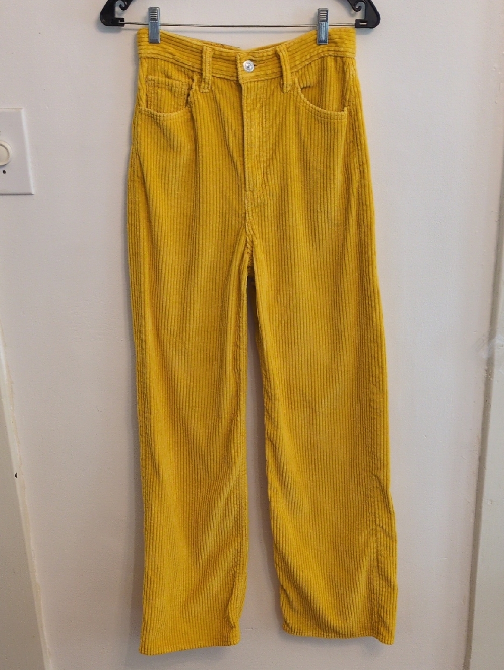 Levi's Simpson Edition Mustard Yellow Corduroy High loose Leg Pants